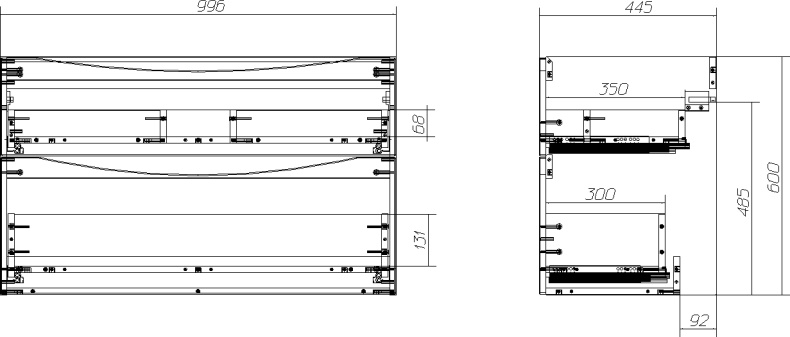 Тумба под раковину BelBagno Marino 100 светлое дерево MARINO-H60-1000-2C-SO-RN-P - 2