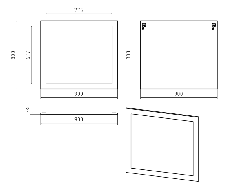 Комплект мебели Misty Купер 90 L с бельевой корзиной белый - 8