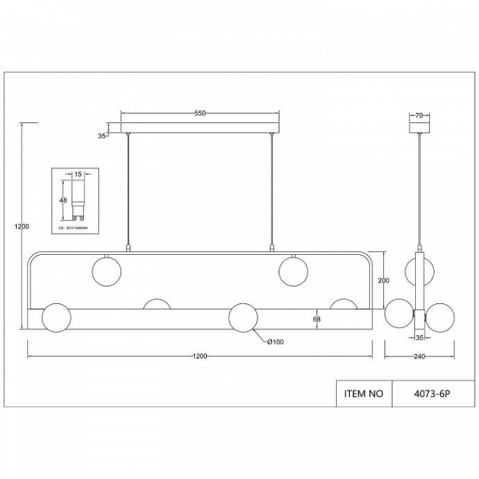 Подвесной светильник Favourite Fitirum 4073-6P - 2
