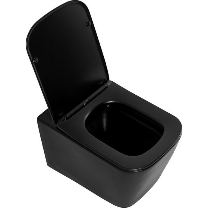 Унитаз подвесной BelBagno Ardente c крышкой, черный матовый BB3202CHR-MB/BB3202SC-MB - 1