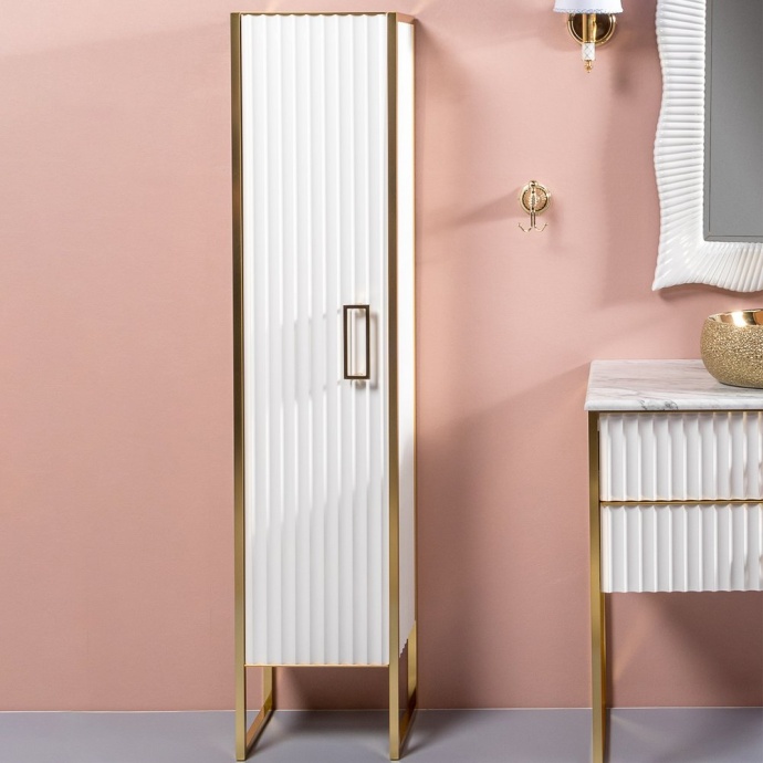 Шкаф-пенал Armadi Art Monaco L белый глянец - золото 868-WG-L - 1