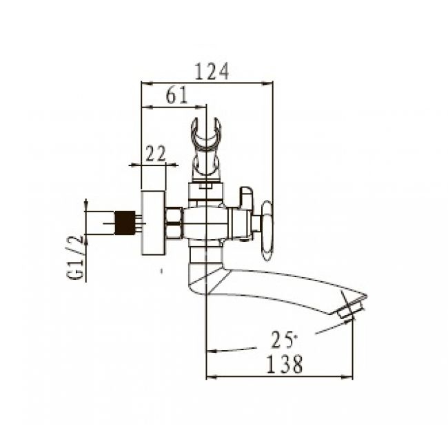 Смеситель для ванны с душем KAISER Trio  57122-2 - 1