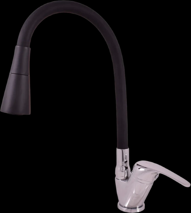 Смеситель для кухни Rav Slezak Sazava с гибким изливом хром - черный SA006.5/13 - 0