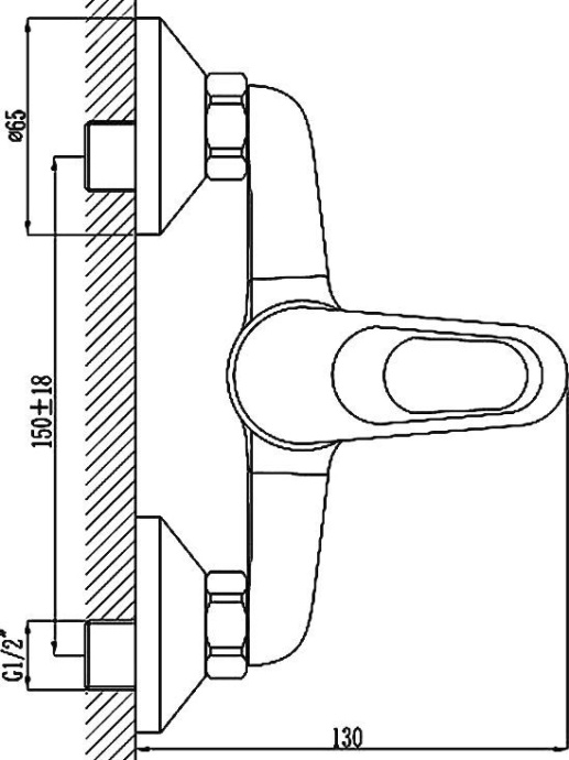 Смеситель для душа Rossinka  хром  B35-41 - 1