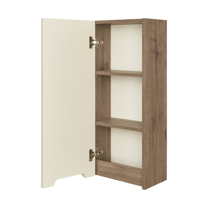 Шкаф подвесной Aquaton Оливия 35 L бежевый-светлое дерево 1A254703OLVGL - 1