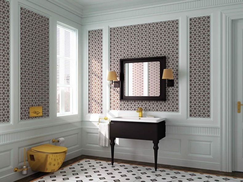 Унитаз подвесной Creavit Single TP325 золото, сиденье микролифт TP325-11CB00E-AK00 - 1