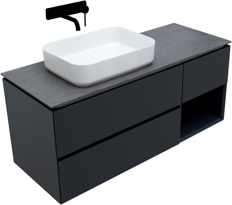 Тумба под раковину Allen Brau Infinity 120 L черный матовый 1.21005.AM - 2