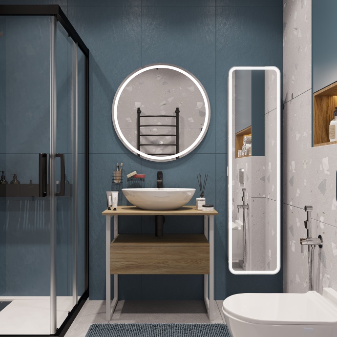 Мебель для ванной DIWO Элиста 80 светлое дерево с раковиной Moduo 55 Leaf 568036 - 0