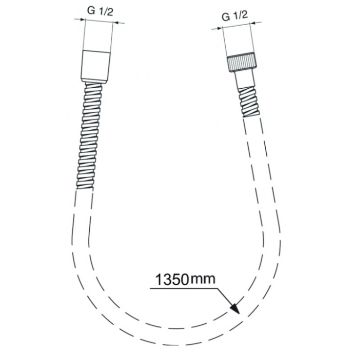 Душевой шланг Ideal Standard Ultraflex 135 хром  BG135AA - 1
