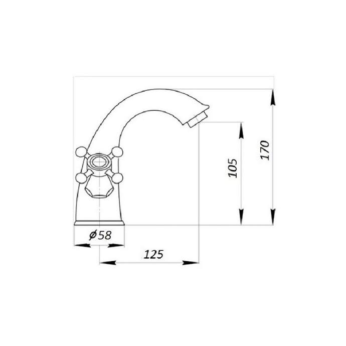 Смеситель для раковины Magliezza Bianco золото  50107-do - 2