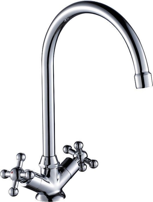 Смеситель для кухонной мойки Rossinka  хром  G02-72 - 0