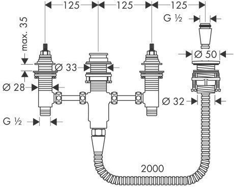 Скрытая часть Hansgrohe 13244180 - 1