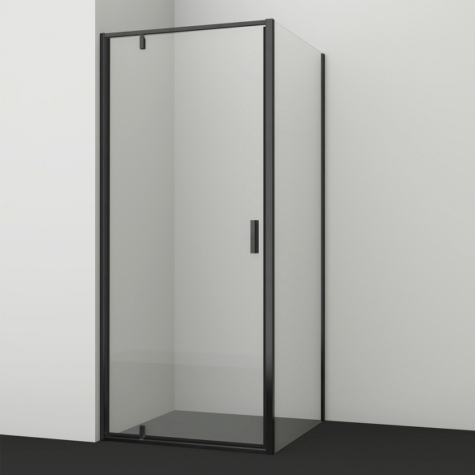 Душевой уголок WasserKRAFT Elbe 80x80 профиль черный стекло прозрачное 74P02 - 1