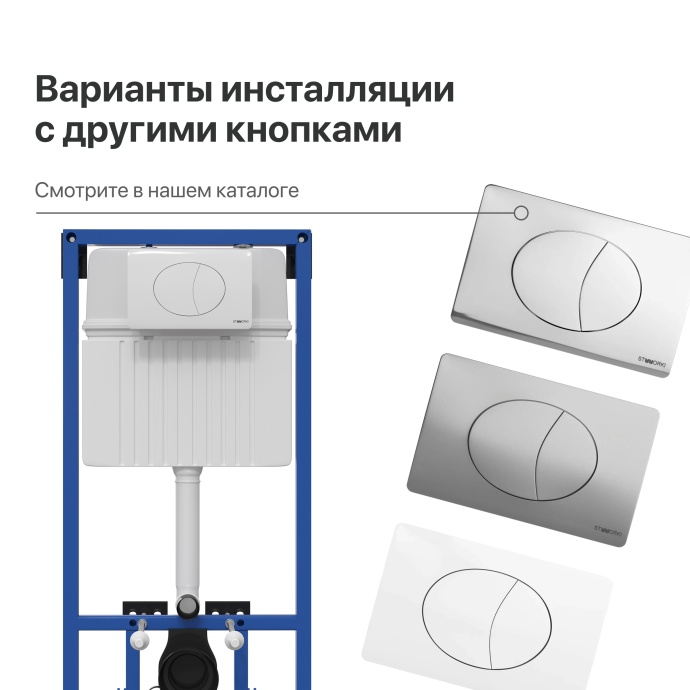 Система инсталляции для унитазов STWORKI 510162 с кнопкой смыва 230824 белой 555055 - 8
