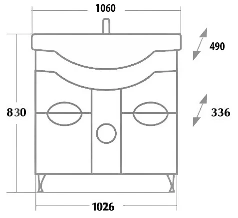 Тумба под раковину Onika Флорена 105 белый 110504 - 4