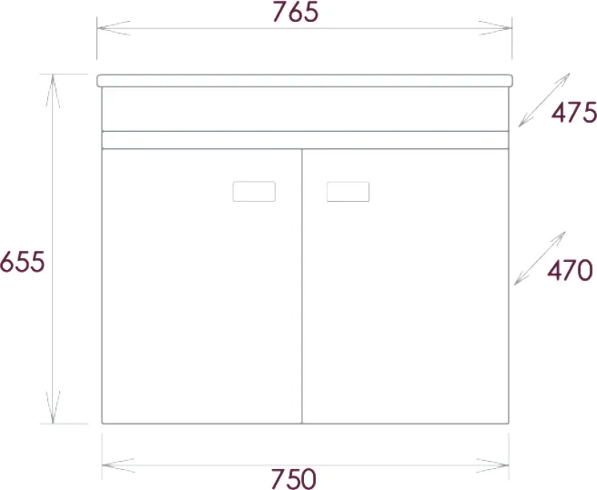 Тумба под раковину Onika Марбл 75 мрамор/камень бетонный  107517 - 5