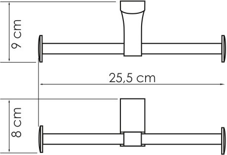 Держатель туалетной бумаги Wasserkraft Leine K-5096D двойной - 1