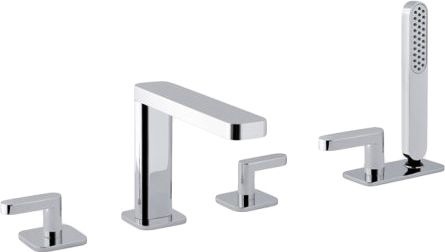 Смеситель Webert Living LV730401015 хром, на борт ванны - 0