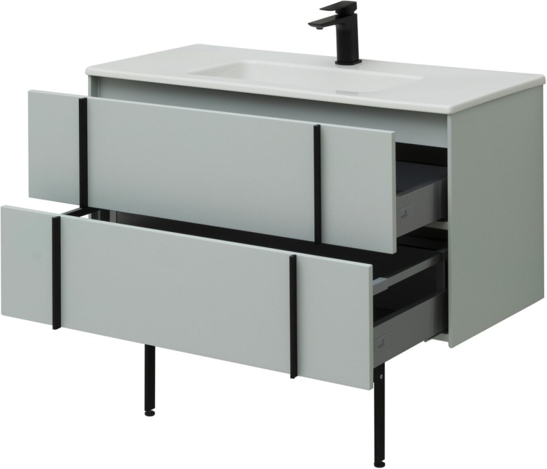 Тумба под раковину Allen Brau Reality 100 светло - зеленый матовый 1.32007.PWM - 18