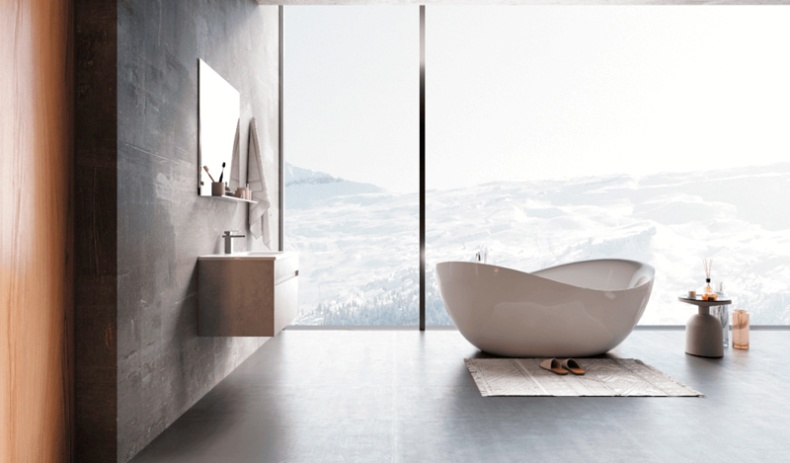 Акриловая ванна Black&White Swan 180х90 белая без гидромассажа 220SB00 - 3