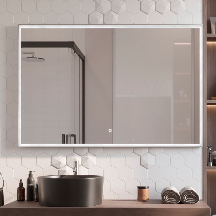 Мебель для ванной STWORKI Берген 60 серая с темной столешницей 122, раковина BOCCHI Vessel черная, R 549765 - 4