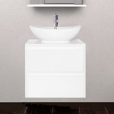 Тумба с раковиной Style Line Монако 60 Plus, осина белая - 0