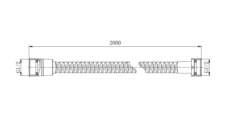 Шланг для душа AQUATEK AQ2102MB, 200 см, матовый черный - 1
