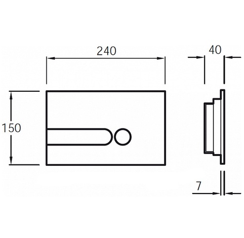 Кнопка смыва Jacob Delafon хром E4326-38R - 1