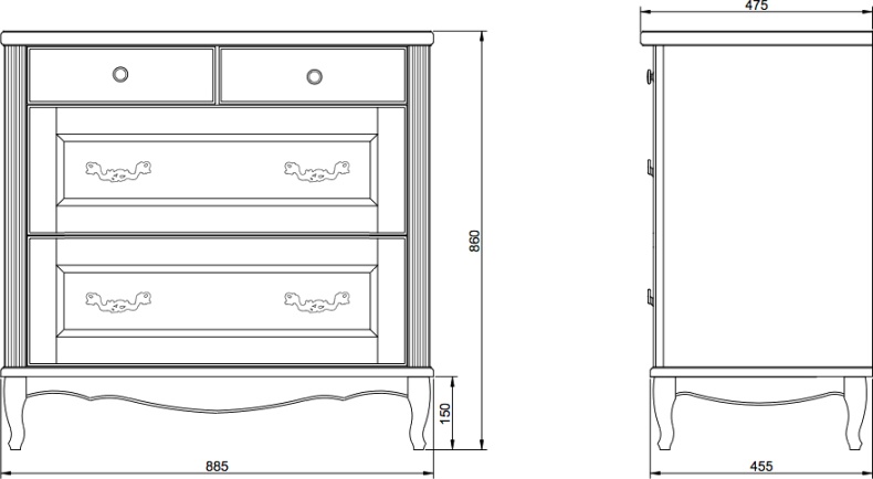 Тумба под раковину ValenHouse Лиора 88.5 см  L90_KDБХ - 5