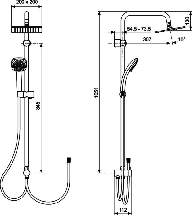 Душевая стойка Ideal Standard IdealRain  A5862AA - 4