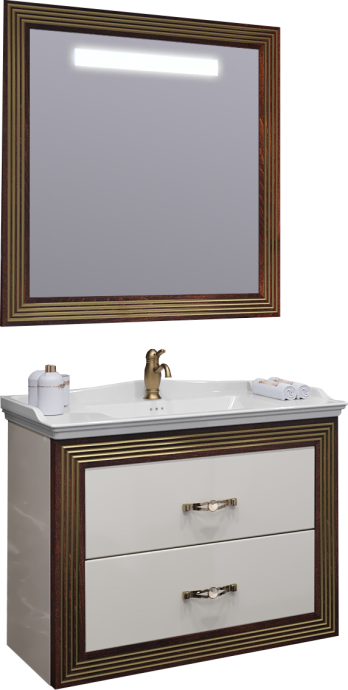 Мебель для ванной Opadiris Карат 80 золотая патина - 6