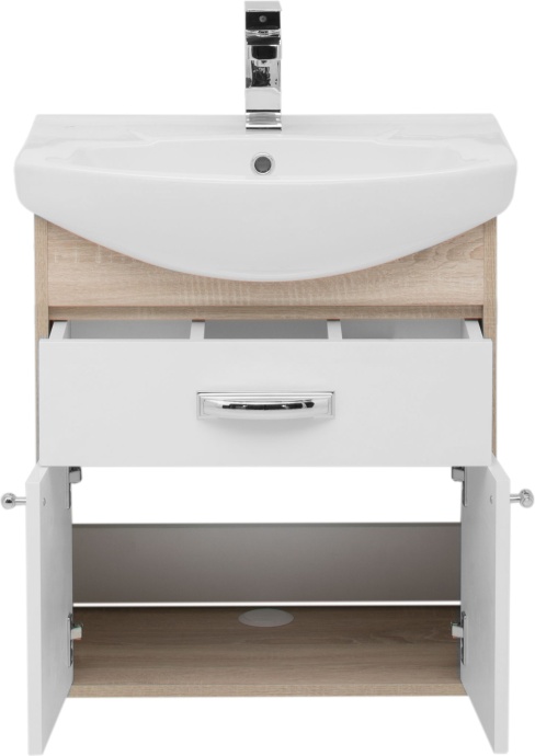 Тумба с раковиной Aquanet Грейс 60 1 ящик, 2 фасада, дуб сонома 198373 - 4