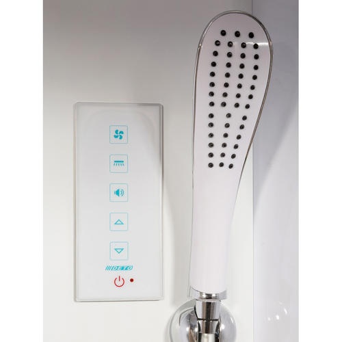 Душевая кабина Deto L 100х100 с электрикой и гидромассажем, хром  L510GM+EL - 2