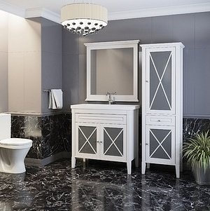 Зеркало Opadiris Палермо 90 белое матовое Z0000008548 - 1