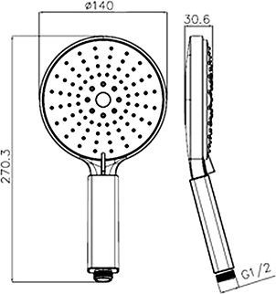 Душевая лейка Swedbe Calypso 5019 - 1