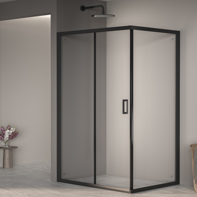 Душевой уголок RGW Passage 120х80 черный стекло прозрачное 410824582-14 - 0