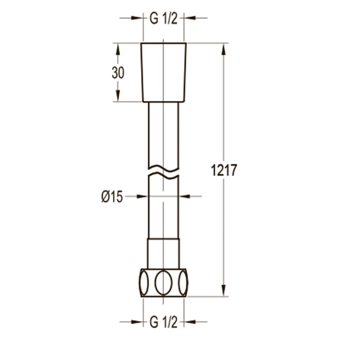 Душевой шланг Swedbe Terracotta 120 бронза  2565 - 1