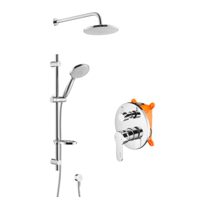 Swedbe Platta Душевой комплект со встроенным смесителем (с монтажным боксом) и верхним душем 5535 - 3
