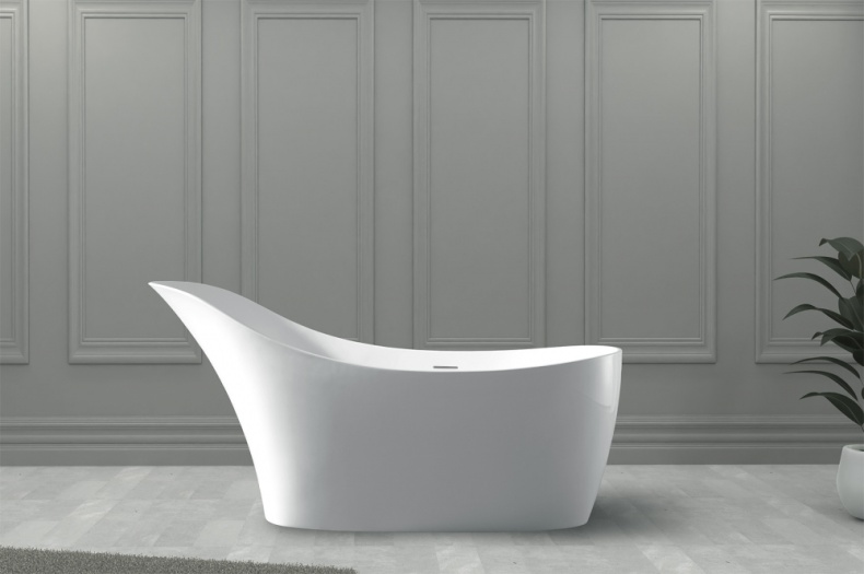 Ванна из искусственного камня Abber Stein 169х75 белый матовый AS9618 - 1