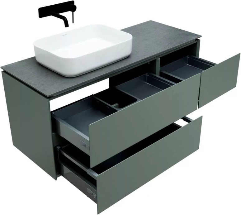 Тумба под раковину Allen Brau Infinity 120 L серо - зеленый матовый 1.21005.CGM - 4