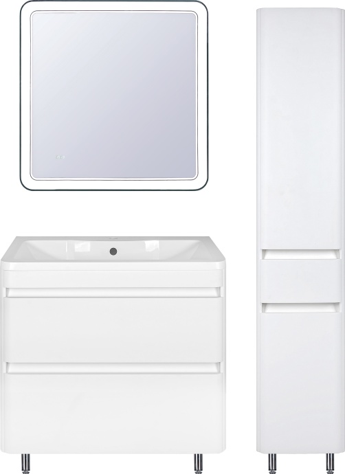 Мебель для ванной Style Line Атлантика 80 Люкс Plus, напольная, белая - 1