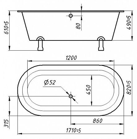 Ванна из искусственного камня Фэма Феррара 3 встраиваемая ФЕРРАРА - 4