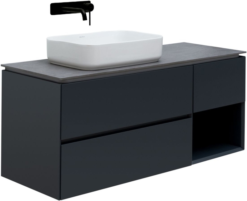 Тумба под раковину Allen Brau Infinity 120 L черный матовый 1.21005.AM - 1