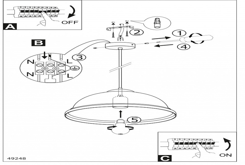Подвесной светильник Eglo ПРОМО Truro 2 49248 - 1