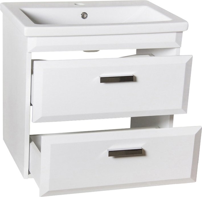 Тумба с раковиной Style Line Лотос 70 Люкс Plus подвесная, белая - 5