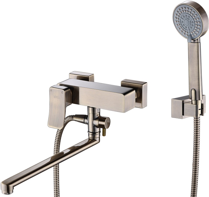 Смеситель Wasserkraft Exter 1602L универсальный, светлая бронза - 0