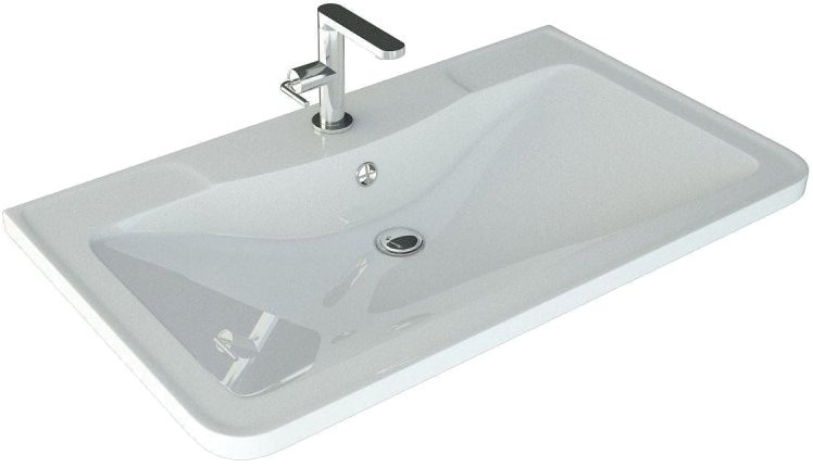 Тумба с раковиной Style Line Атлантика 80 Люкс Plus, напольная, старое дерево - 6