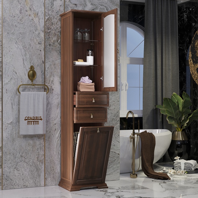Шкаф-пенал Opadiris Риспекто 40 темное дерево 00-00005841 - 1