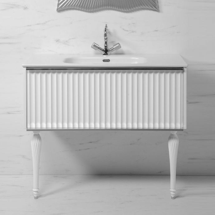 Тумба под раковину Boheme Armadi Art Vallessi Avantgarde 80 белый - хром 843-080-WCR - 0