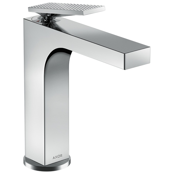 AX Citterio Смеситель для раковины 160, с незап. сливом, с текстурой, хром 39081000 - 0